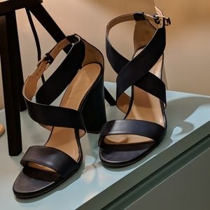 J Crew Navy Blue Criss Cross Heals